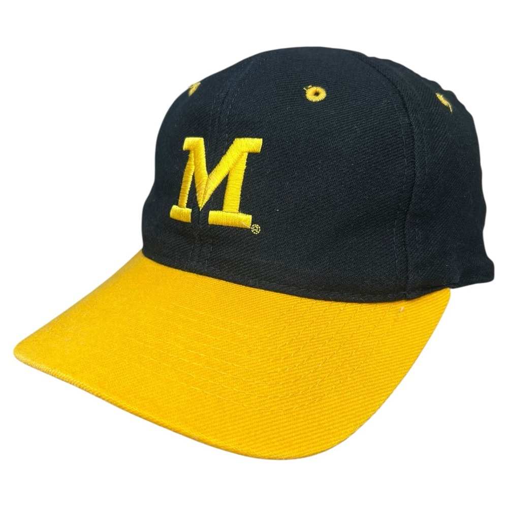 Vintage Michigan Wolverines NCAA Fitted Baseball Cap Hat 7 1/4